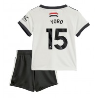 Manchester United Leny Yoro #15 Tredjedraktsett Barn 2024-25 Kortermet (+ Korte bukser)